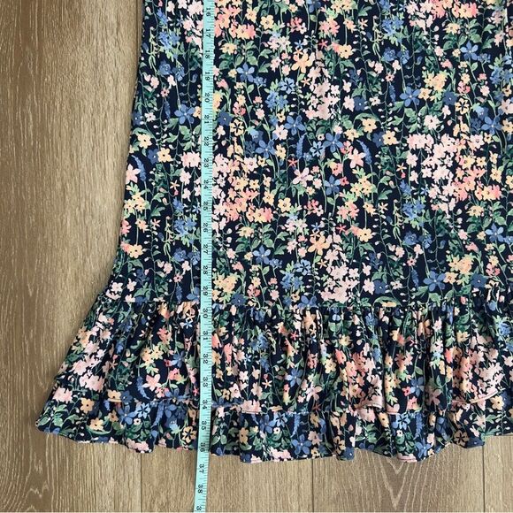 Tommy Hilfiger Size 10 Floral Printed Flutter Sleeve Tiered Ruffle Trim Dress - Picture 12 of 13